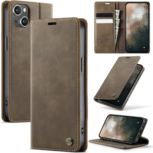 Vista 22 de Funda tipo cartera para Samsung Galaxy Z Fold 7 de piel con tarjetero y función atril, cierre magnético, bloqueo RFID, TPU a prueba de golpes, Negro