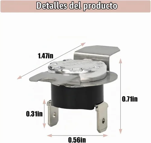 Vista 2 de Termóstato de alta temperatura del fusible del secador WE4M137