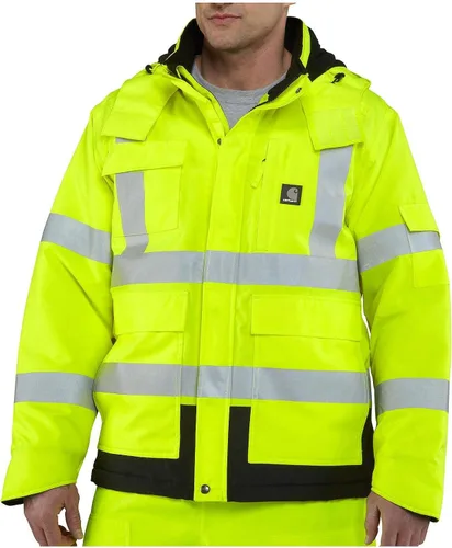 Vista 4 de Carhartt Chaqueta de madera Sherwood impermeable de alta visibilidad para hombre con aislamiento de clase 3