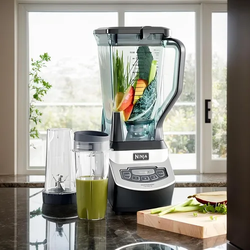 Vista 2 de Vasos de licuadora aptos para Ninja, piezas de repuesto de vasos de 16 onzas con tapas, accesorios de licuadora compatibles con Nutri Ninja Auto IQ