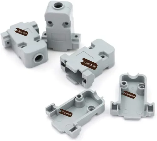 Vista 5 de 20 unidades RS232 puerto serie paralelo DB9 9 Pin D Sub macho/hembra conector + 20 piezas DB9 cubierta de carcasa de plástico