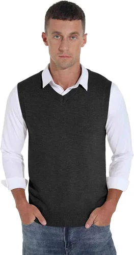 Vista 4 de Sailwind Suéter de punto con cuello en V y mezcla de lana para hombre
