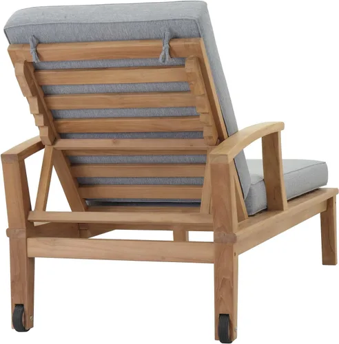 Vista 6 de Modway EEI-1151-NAT-GRY-SET Marina - Silla de salón de madera de teca de grado A para exteriores, color gris natural
