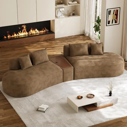 Vista 15 de Sofá seccional de gran tamaño de 147" para sala de estar, sofá moderno de lujo de chenilla suave de 4 plazas extra profundo y ancho con asiento