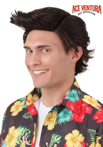 Vista 2 de Fun Costumes Peluca Ace Ventura Estándar