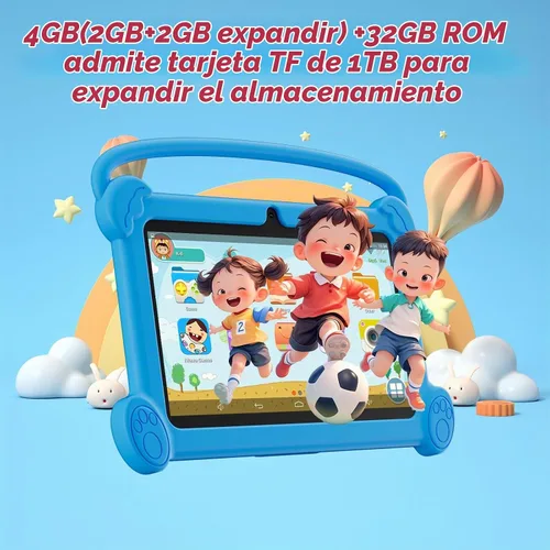 Vista 8 de Tablet para niños DIGITHINK de 7 pulgadas 3-9 con estuche protector, 4GB (2GB+2GB Expand) RAM 32GB ROM, tabletas para niños pequeños, dispositivo