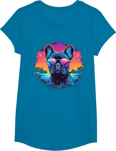 Vista 29 de Camiseta de perro Bulldog Francés para hombres y mujeres, Negro