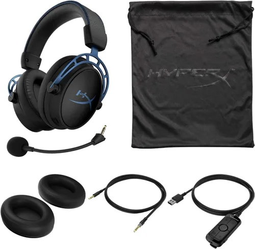 Vista 9 de HyperX Cloud Alpha S - Auriculares para juegos de PC, sonido envolvente 7.1, graves ajustables, controladores de doble cámara, mezclador de chat