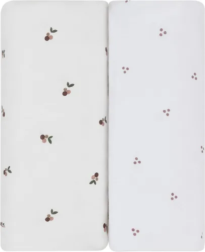 Vista 9 de Ely's & Co. Sábanas impermeables para cuna, 100 % algodón con forro impermeable, protector de colchón integrado, juego de 2 sábanas bajeras