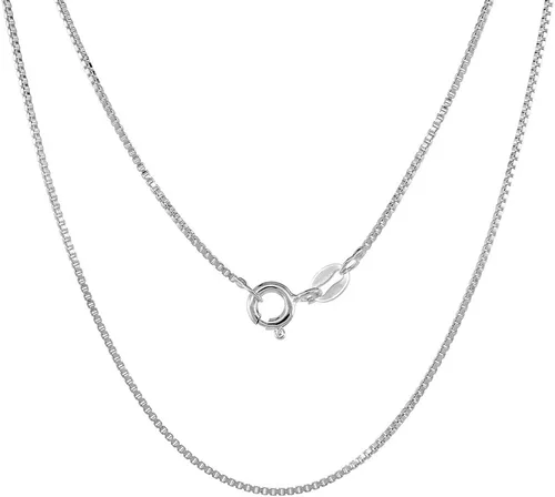 Vista 4 de Collar de plata de ley de 0.787in con medalla de San Benito para hombres y mujeres, 1316 pulgadas, redondo, Italia, 16-24 pulgadas, Plata esterlina