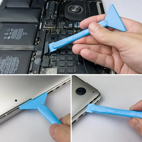 Vista 8 de HowFixit Kit de herramientas de apertura electrónica 12 en 1, juego profesional de spudger antiestático con herramientas de palanca de plástico