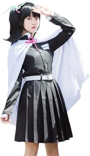 Vista 7 de Kanao Tsuyuri - Disfraz de capa para Halloween, uniforme de fiesta de Halloween, vestido de capa para mujer