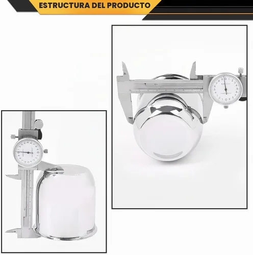 Vista 8 de CNNELL 4 piezas de tapas centrales de rueda cromadas, se ajustan a llantas de remolque de 3 1/4", 3.25" con orificio central, ligeras marcas