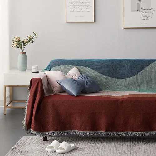 Vista 72 de ROOMLIFE Manta de sofá estilo azteca boho para sillones de 2/3 cojines, fundas de sofá lavables y antideslizantes aptas para mascotas, protector