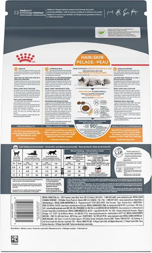 Vista 2 de Royal Canin Cuidado del cabello y la piel Alimento seco para gatos, bolsa de 3.5 libras Diseñado para pieles sensibles, abrigo brillante