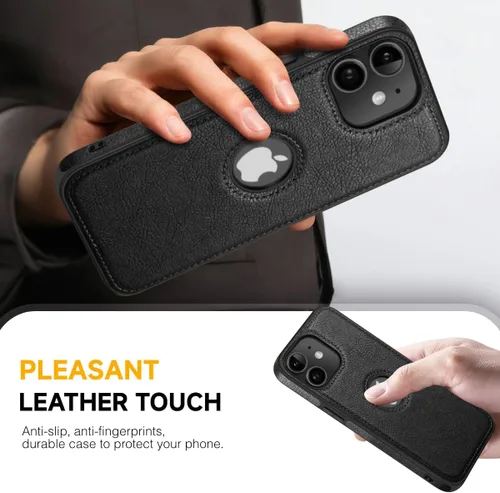 Vista 3 de Funda protectora de cuero de lujo con diseño único para iPhone 11, antideslizante, resistente a los arañazos, ultra delgada, funda protectora