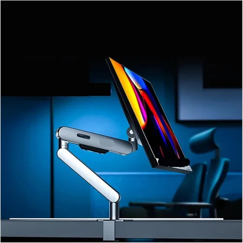 Vista 5 de Monitor Arm Desk Stand 17" - 34" Weight Up to 19.8 lbs (9 kg) Screen Adjustable 360° Rotation(Black)