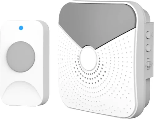 Vista 12 de Newhouse Hardware WCMB - Kit de timbre inalámbrico con batería blanca Timbre de puerta funciona con pilas, timbre de timbre para aula, hogar