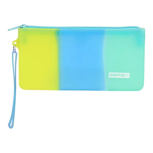 Vista 2 de Estuche Escolar Safta Azul Verde Amarillo (21 x 10.5 x 2 cm)