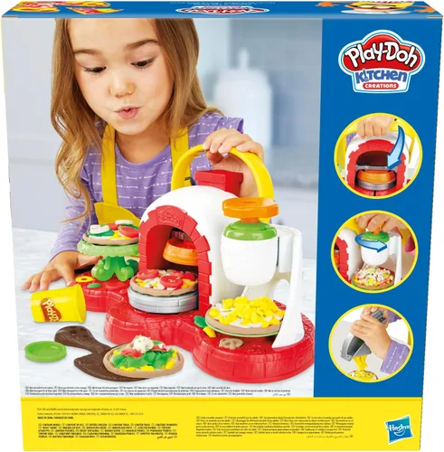 Vista 9 de Play-Doh Stamp 'N Top - Juguete para horno de pizza con 5 colores no tóxicos