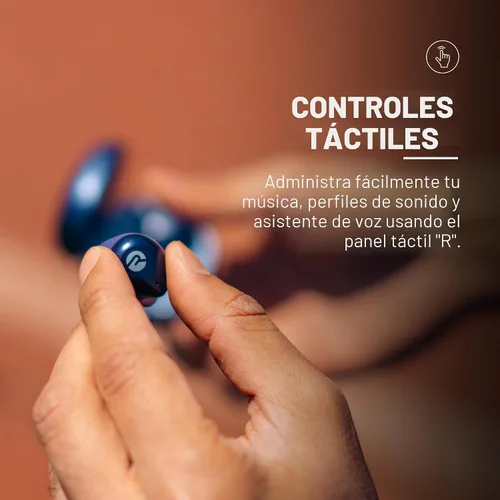 Vista 5 de Raycon Paquete de auriculares inalámbricos Bluetooth 2X (negro y azul) - Micrófono integrado de 56 horas de batería, IPX7 impermeable, cancelación
