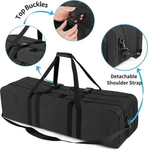 Vista 5 de samdew Funda para telescopio, bolsa de telescopio de doble capa para almacenamiento de telescopios astronómicos, funda acolchada de transporte