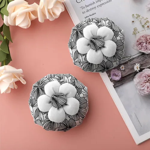 Vista 7 de TIESOME 2 PCS Fundas de Algodón para Pomos de Puerta con Diseño Floral, Funda Protectora de Pomo de Puerta Protectores de Pared Reutilizables