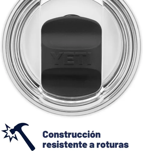 Vista 8 de YETI Rambler - Vaso de 30 oz de acero inoxidable con aislamiento al vacío con tapa MagSlider, color blanco