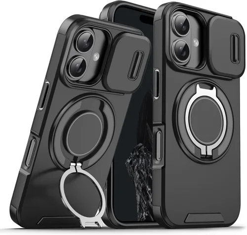 Vista 49 de Dteck Funda para iPhone 16 de 6.1 pulgadas 2024, funda de piel sintética con cierre de botón magnético, ranuras para tarjetas de crédito, función