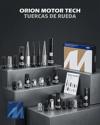 Vista 7 de OMT 1/2 "-20 tuercas de llanta con asiento de cono, juego de 20 tuercas de llanta con 1 llave de enchufe Tuercas de rueda compatibles con Dodge