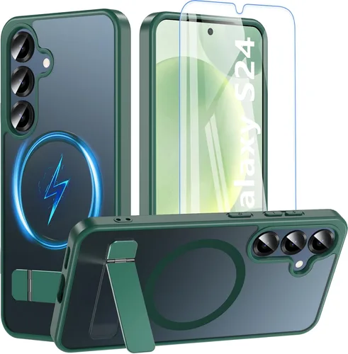 Vista 15 de Funda OWKEY Samsung Galaxy A13 5G, Funda Magnética para Teléfono con Soporte y Protector de Pantalla, Funda Protectora Antihuellas y a Prueba de A13