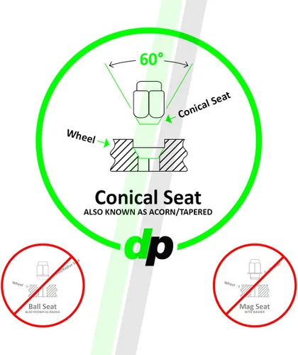 Vista 4 de DPAccessories LCB3D3H-O- 04PAR tuercas para automotores., Cromado