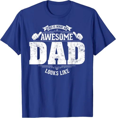 Vista 24 de This is what a awesome dad looks like vintage style design T-Shirt, Negro
