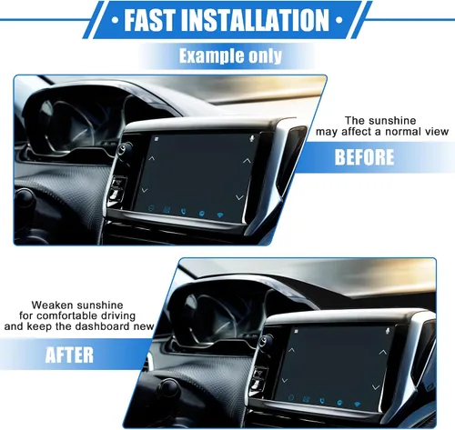 Vista 7 de Cubierta de tablero de instrumentos compatible con Chevy Trax 2014-2016, poliéster duradero negro cubierta delantera