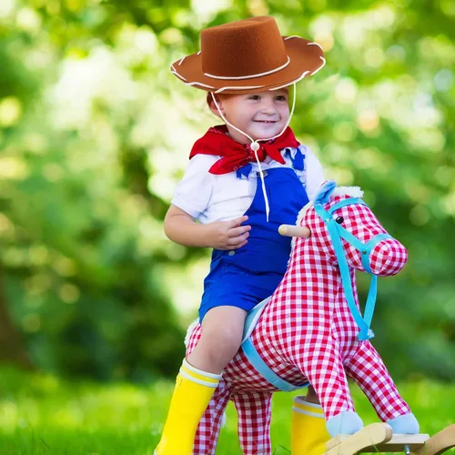 Vista 3 de Paquete de 10 sombreros de vaquero para niños, sombrero de vaquero occidental de fieltro para niños y niñas, cumpleaños, Halloween, suministros