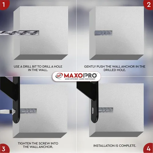 Vista 6 de Kit de anclajes y tornillos para paneles de yeso - Kit de anclajes de pared secos de plástico de 370 piezas - Anclajes de pared y tornillos