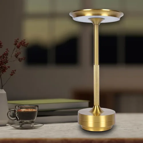 Vista 10 de Paquete de 2 lámparas de mesa inalámbricas recargables, lámpara portátil que funciona con pilas, luz de mesa LED de atenuación continua con función