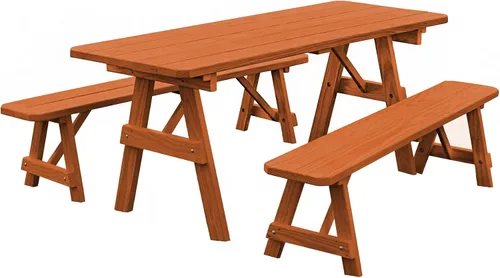 Vista 22 de Furniture Barn USA Pine - Mesa tradicional de 4 pies con 2 bancos, color negro