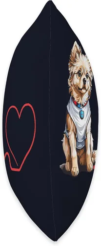Vista 2 de Russian Toy Dog Lover Heartbeat EKG Gifts Shirt Juguete ruso Heartbeat EKG divertido para fanáticos de perros y propietarios, almohada de 16 x 16