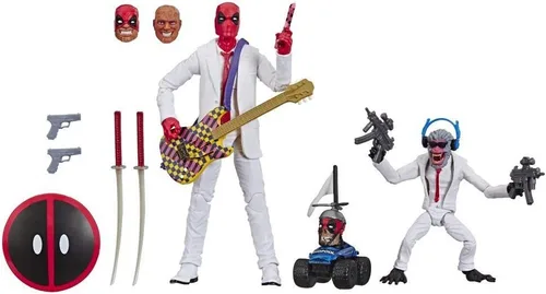 Vista 2 de Marvel Comics Serie 80th Anniversary Legends de 6 pulgadas, figura de acción coleccionable de Deadpool & Hit-Monkey inspirada en cómics, paquete de 2