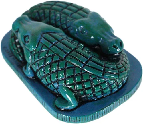 Vista 6 de Ebros Gift Dioses egipcios antiguos del Nilo Cocodrilos Sobek Amuleto símbolo de símbolo de poder y reinado Dioses y diosas de Egipto