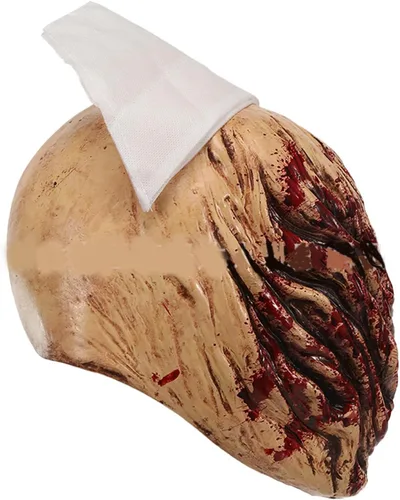 Vista 4 de Adult Scary Nurse Mask Full Head Latex Halloween Mask Blanco