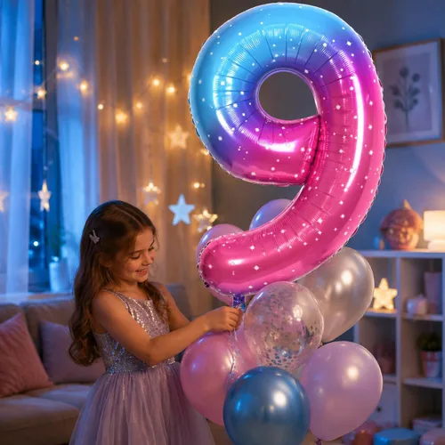 Vista 164 de Globo negro del número 0 para niñas y niños, 40 pulgadas, grande, número 0-9, de papel de aluminio, de Mylar para helio, juego de globos digitales