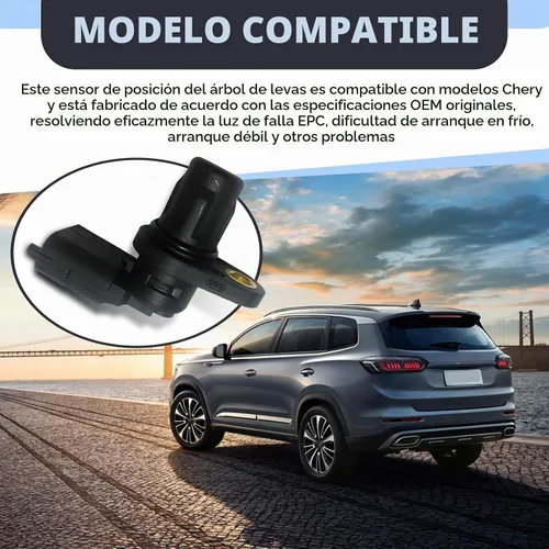 Vista 4 de Sensor de posición del árbol de levas del motor de automóvil, enchufe automático resistente a altas temperaturas enchufar y usar, ajuste perfecto