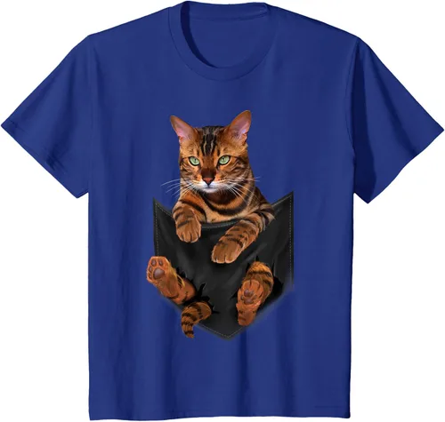 Vista 37 de Camiseta de bolsillo con estampado de tigre y gato Negro
