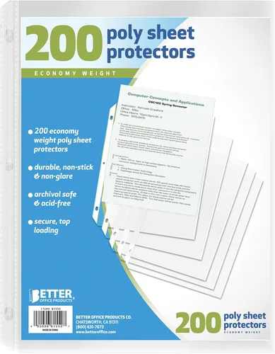 Vista 7 de Better Office Products Fundas de plástico para papel Better Office, 50