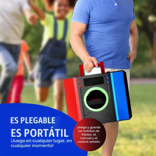 Vista 6 de Juego de tablas de cornhole electrónicas, puntuación automática, incluye 1 tablero de cornhole, 1 control remoto y 8 bolsas de frijoles