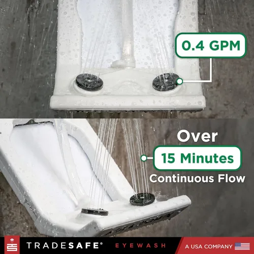 Vista 4 de TRADESAFE Estación de lavado de ojos de emergencia: estación portátil de lavado de ojos aprobada por OSHA, primeros auxilios de lavado de ojos de 8