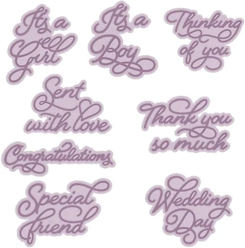 Vista 18 de 2 troqueles de corte de metal para tarjetas alfabetos, letras de metal para álbumes de recortes, manualidades, plantillas de grabado en relieve
