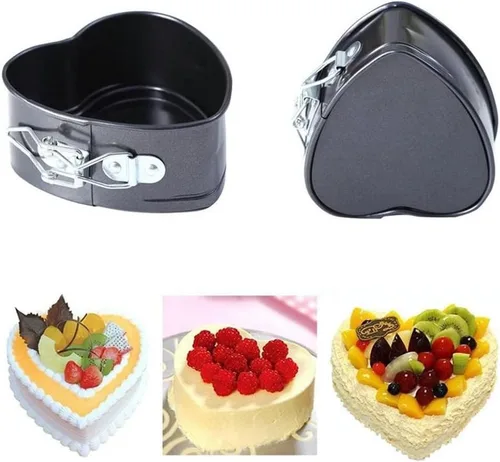 Vista 8 de TXIN Love - Molde desmontable en forma de corazón, mini molde antiadherente de acero al carbono de 4 pulgadas, molde para hornear, queso, pan